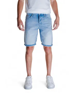 Antony Morato Blue Plain Cotton Shorts
