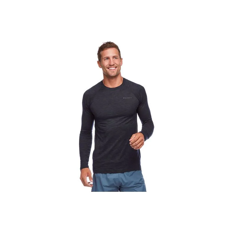 Black Diamond Manga Larga Ritmo Tee Técnica Top (Negro) Hombre