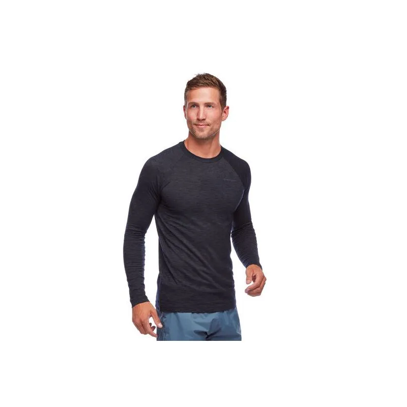 Black Diamond Manga Larga Ritmo Tee Técnica Top (Negro) Hombre