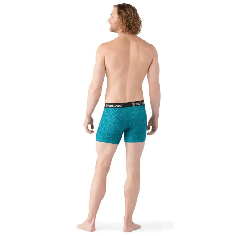 Boxer Smartwool Merino Print Boxer Brief Boxed (Deep Lake) Hombre