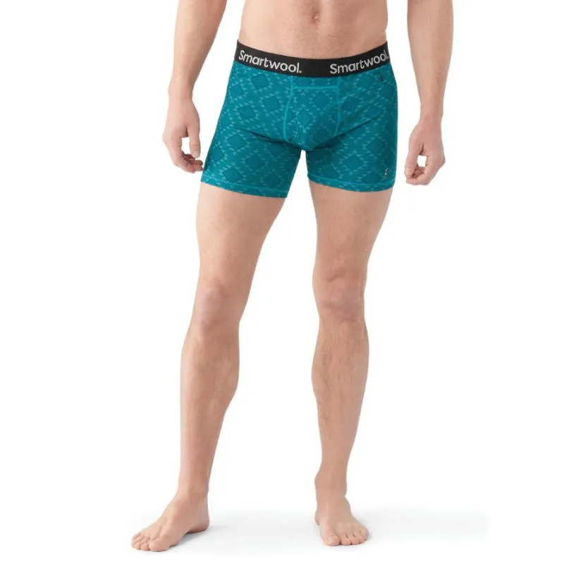 Boxer Smartwool Merino Print Boxer Brief Boxed (Deep Lake) Hombre