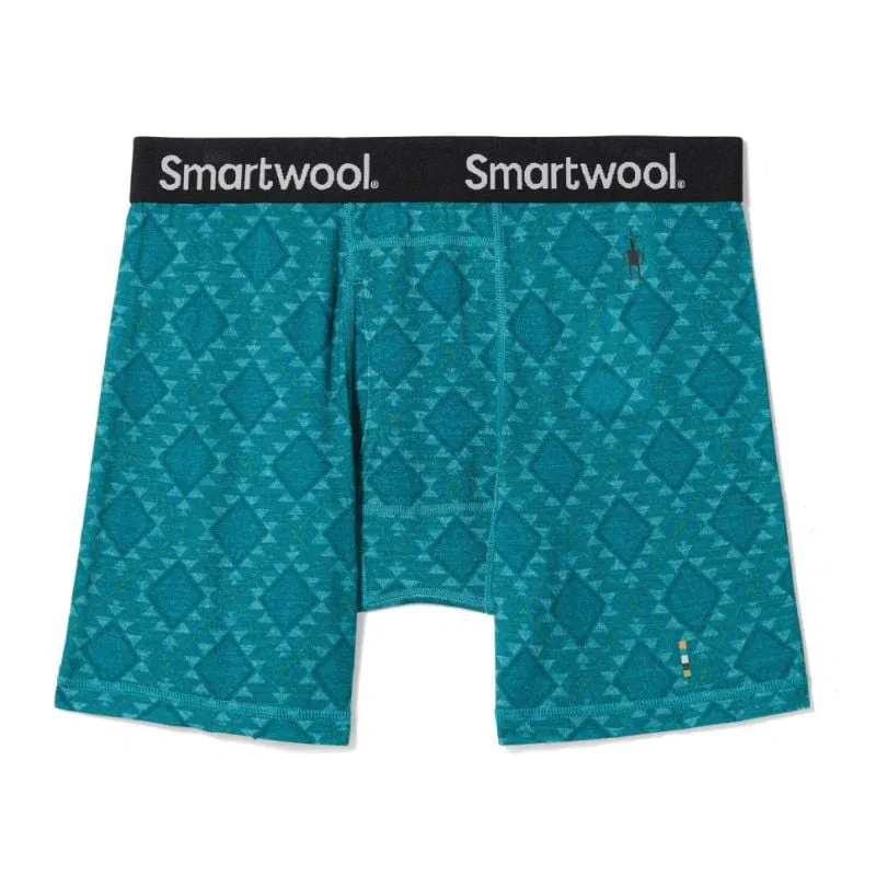 Boxer Smartwool Merino Print Boxer Brief Boxed (Deep Lake) Hombre