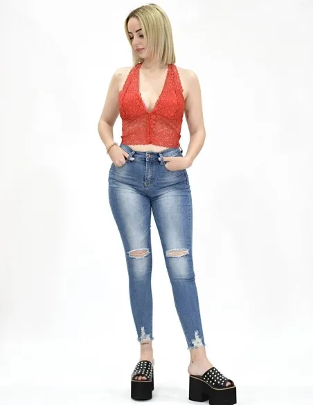 Bralette/Top lencero rojo.