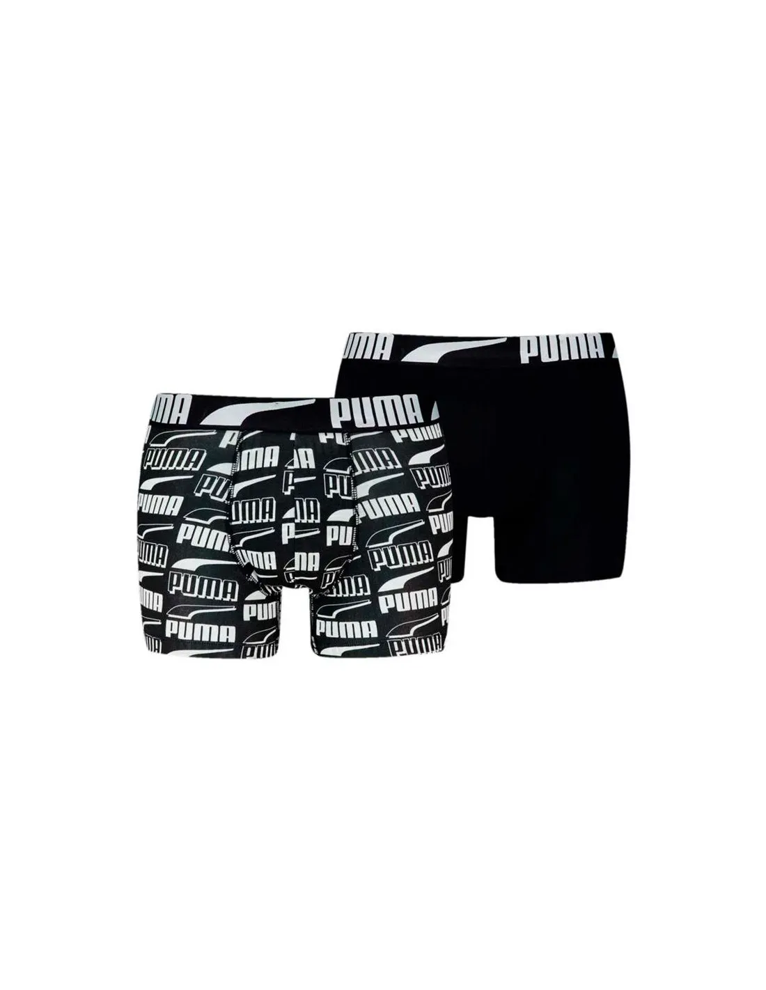 Calzoncillos de Puma Printed 2P Hombre Negro/Blanco