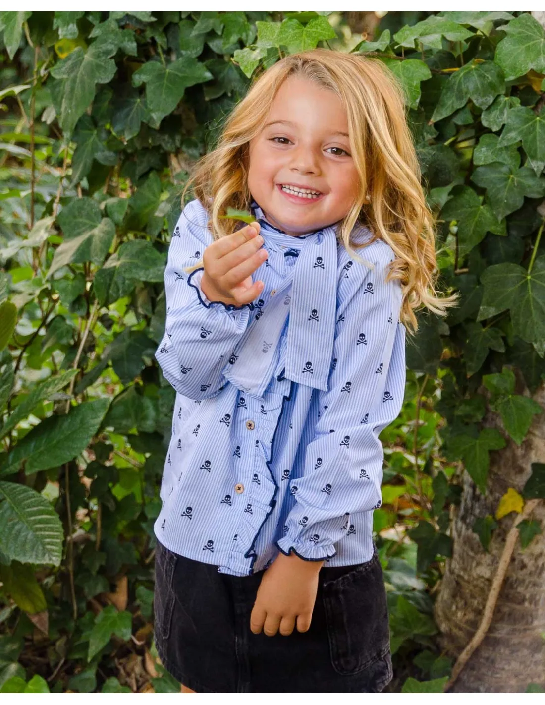 Camisa Niña Estampado Piratas Nachete Otoño-Invierno