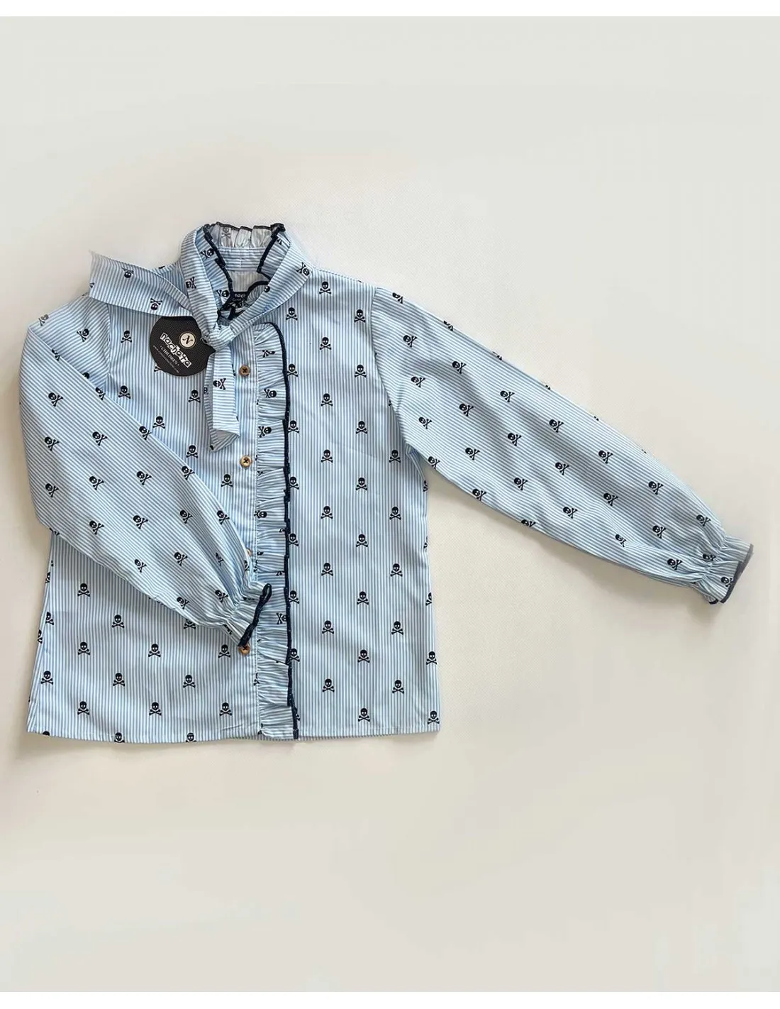 Camisa Niña Estampado Piratas Nachete Otoño-Invierno