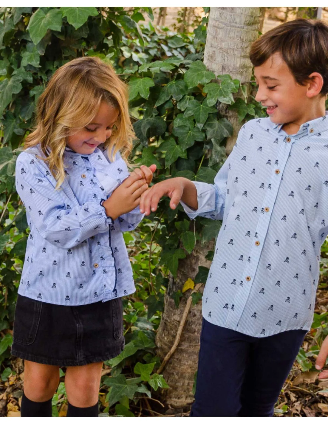 Camisa Niña Estampado Piratas Nachete Otoño-Invierno