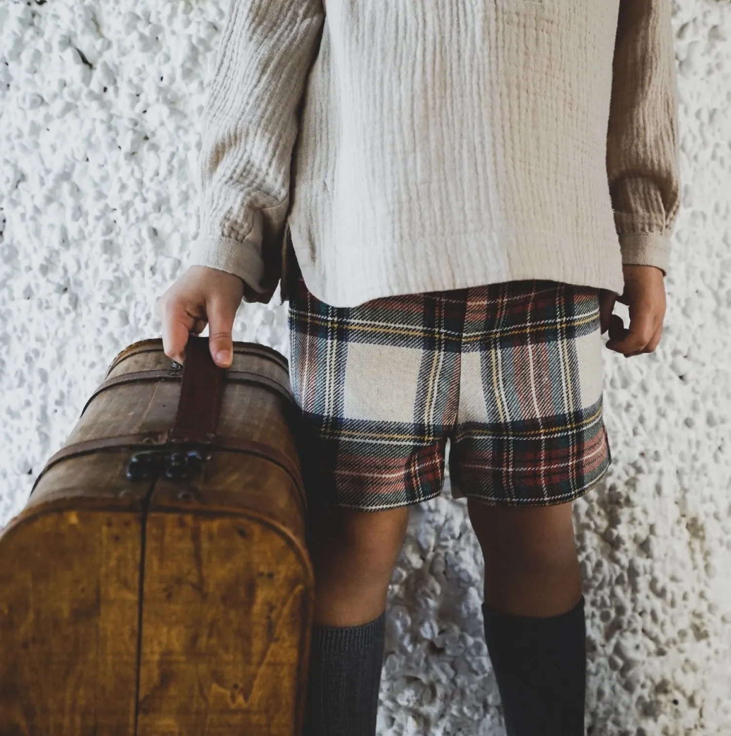 Camisa y pantalón para niño colección Cuadro Escocés de José Varón