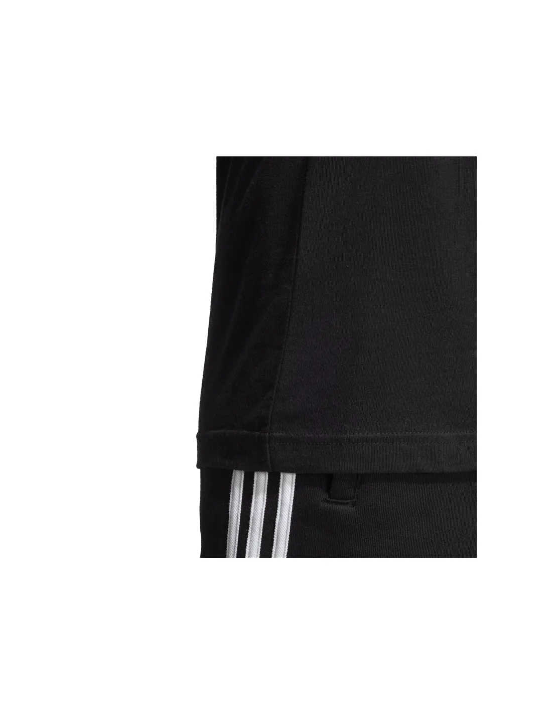 Camiseta adidas 3 bandas negro Hombre