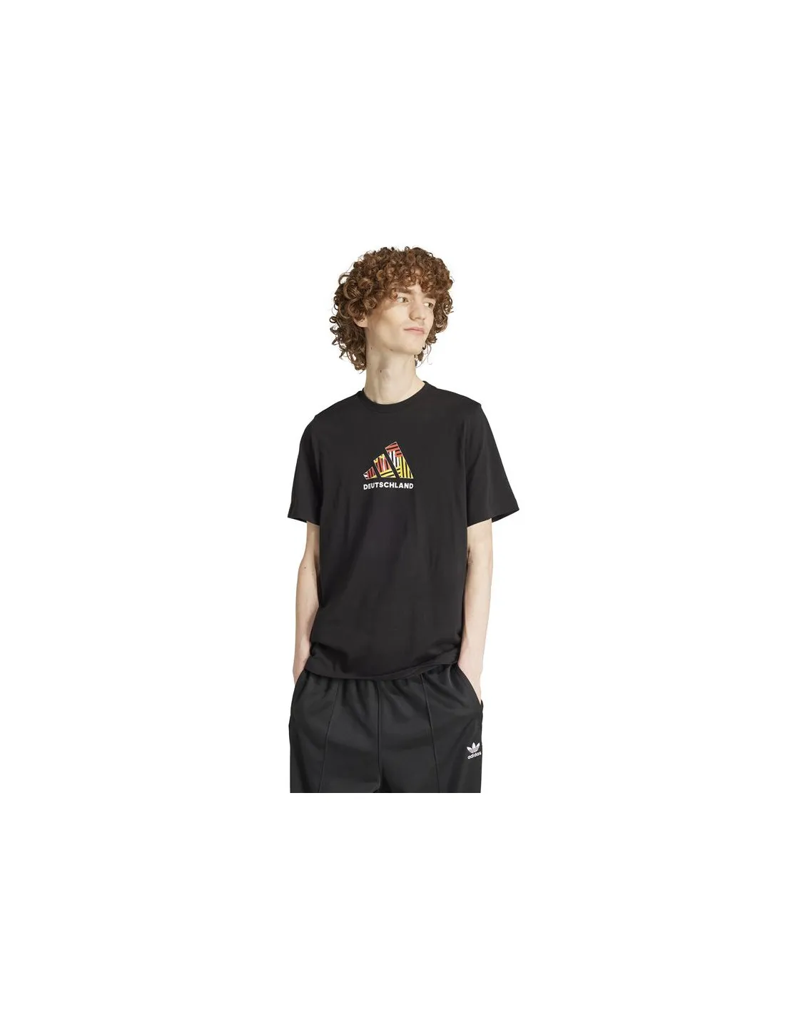 Camiseta de Fútbol adidas Football Germany Fan Graphic Hombre Negro