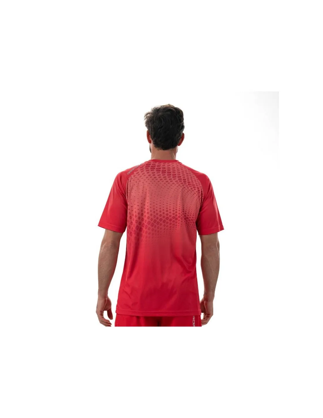 Camiseta de Pádel Drop Shot Benara Lima Rojo/Blanco Hombre