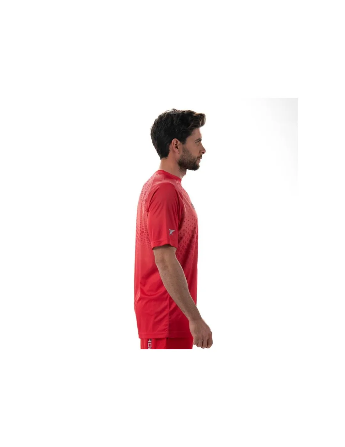 Camiseta de Pádel Drop Shot Benara Lima Rojo/Blanco Hombre