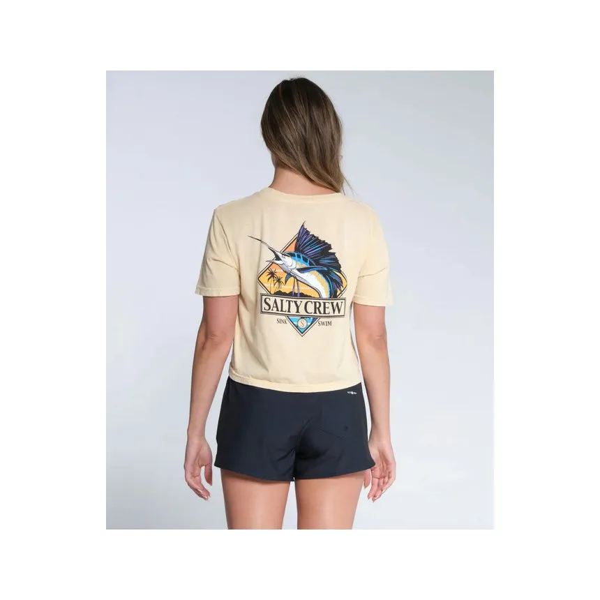 Camiseta Salty Crew Go Sailin Crop Para Mujer