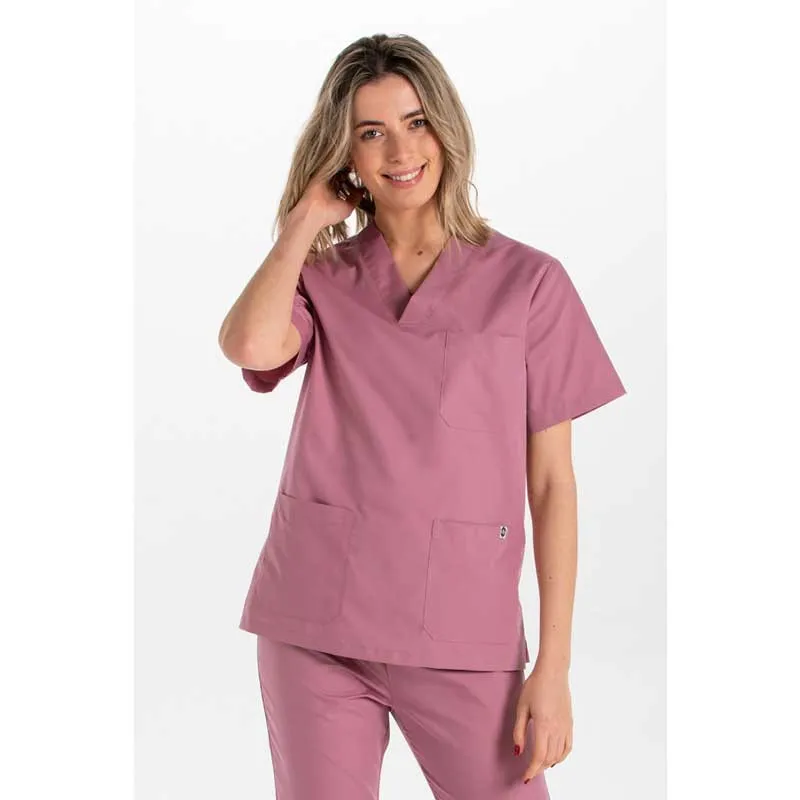 Camisola pijama sanitaria rosa nude unisex - Dyneke