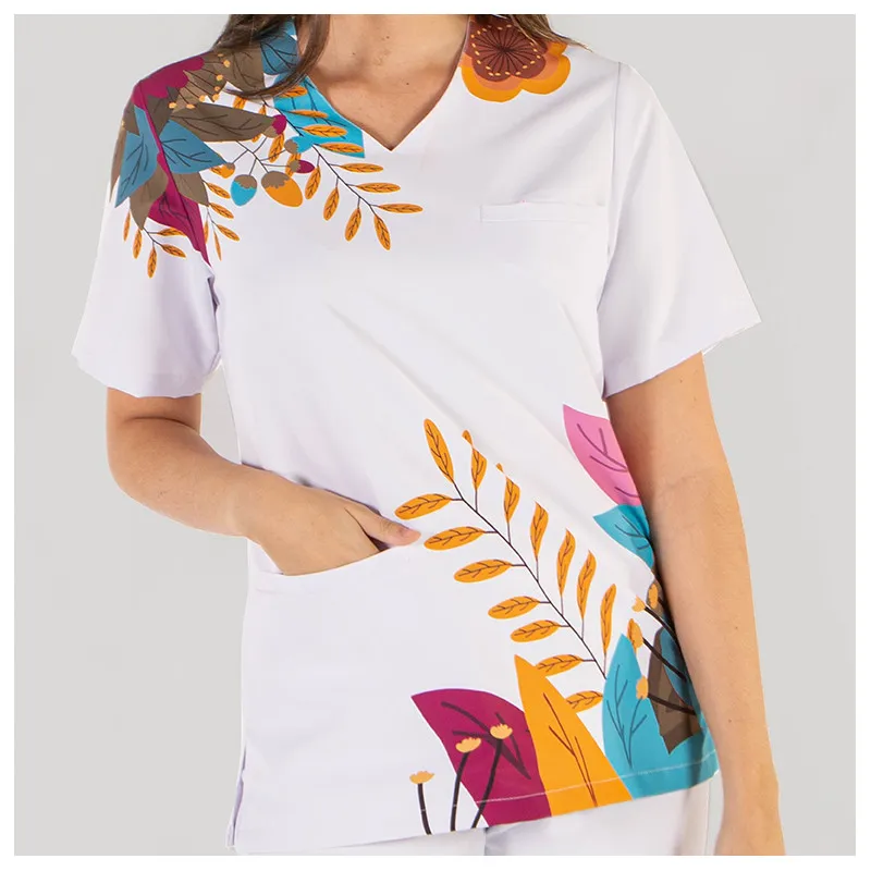 Camisola sanitaria Ada unisex estampada Ramas - Gary's