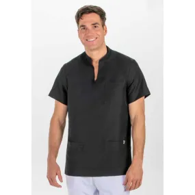 Camisola unisex cuello mao de microfibra negra - Dyneke