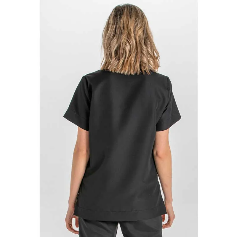 Camisola unisex cuello mao de microfibra negra - Dyneke