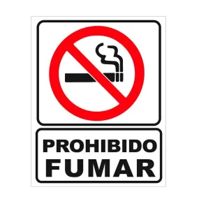 Cartel Prohibido fumar LICA