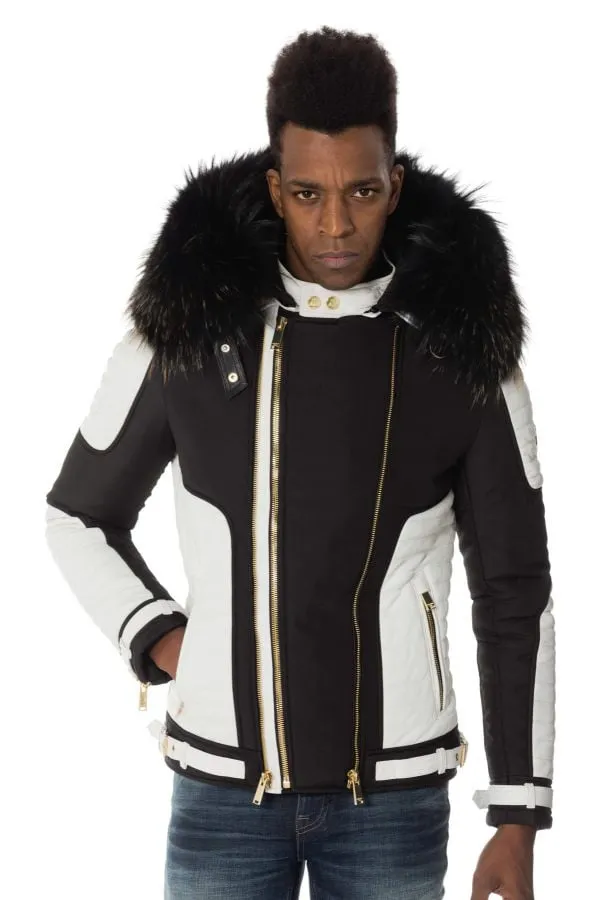 Chaqueta Hombre Horspist Martinez Noir Blanc Zip Gold Col Or