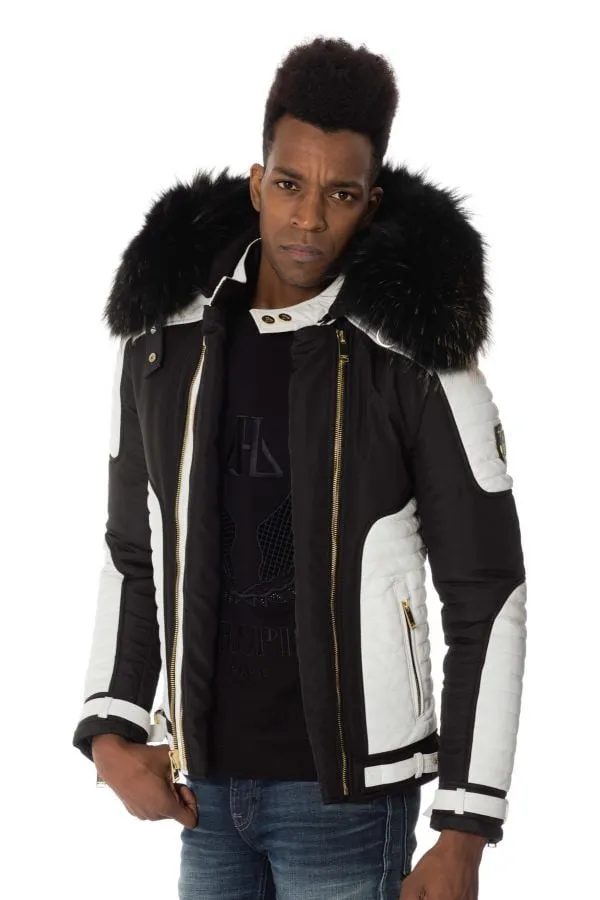 Chaqueta Hombre Horspist Martinez Noir Blanc Zip Gold Col Or