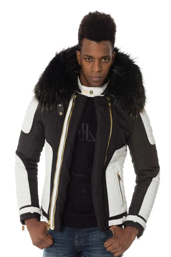 Chaqueta Hombre Horspist Martinez Noir Blanc Zip Gold Col Or