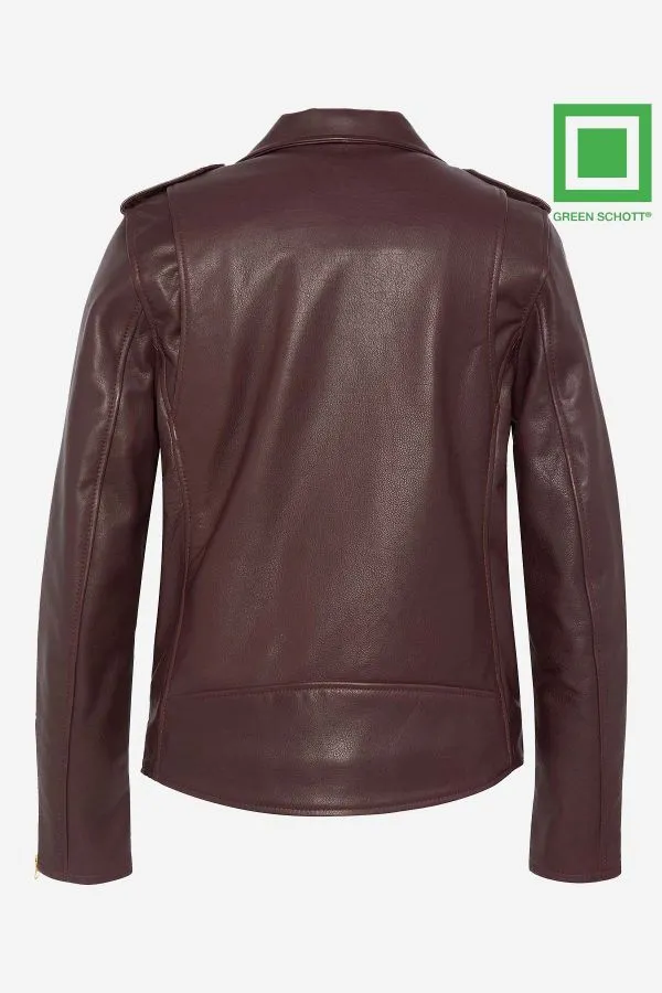 Chaqueta Mujeres Schott Lcw1637X Burgundy