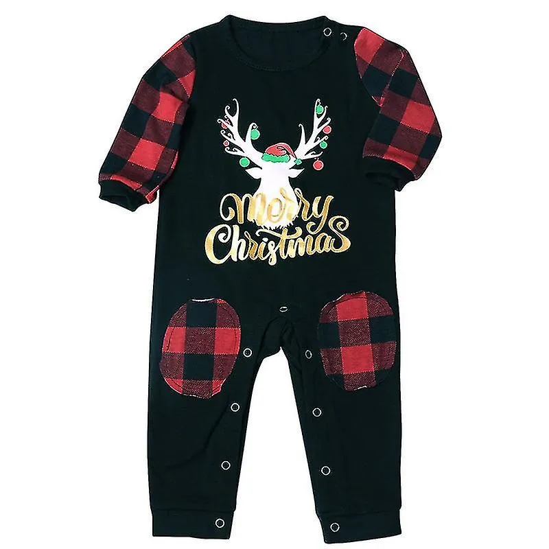 Christmas Father Mother Kids Clothes Top+pants Christmas Pajamas For Family Matching Outfit  Xmas Pajamas Set Baby Romper