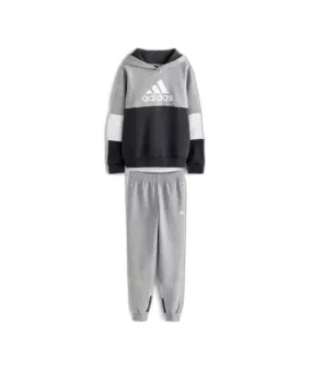 Conjunto adidas Colourblock Fleece Infantil Grey