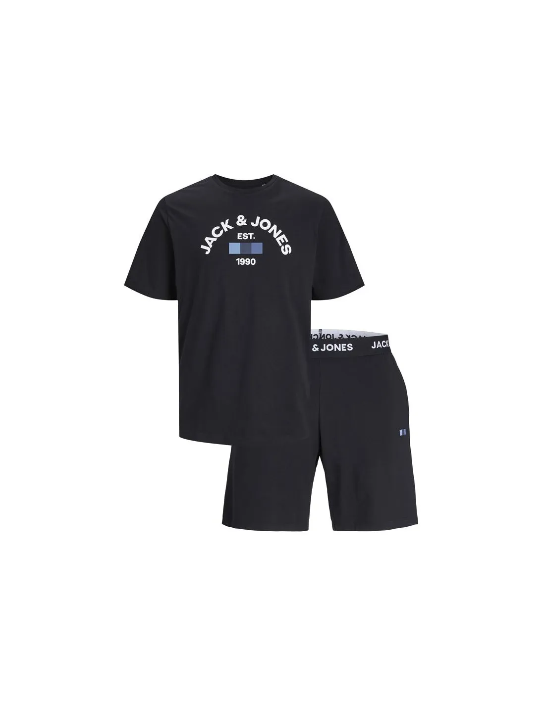 Conjunto Jack & Jones Jactheo Ss Tee And Shorts Set Negro