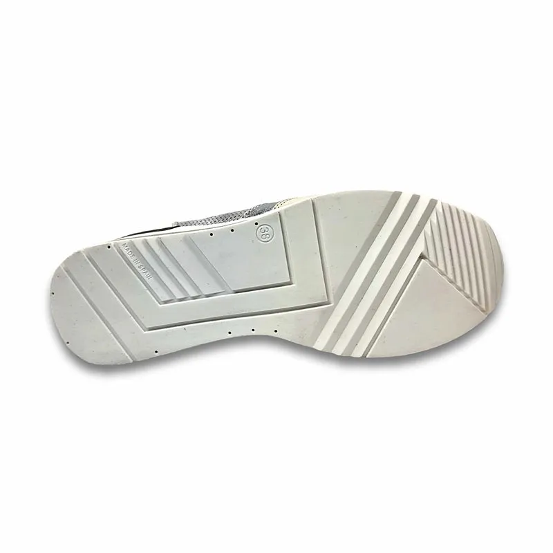 Deportivas Ancho Especial Mujer Piel Cordones Cremallera Plantilla Extraible 39010 Blanco, de Tupie