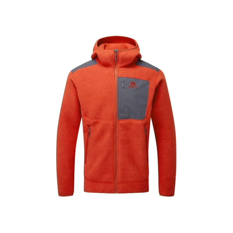 Forro polar MOUNTAIN EQUIPMENT Chaqueta con capucha Highpile para hombre (Red Rock/Ombre)