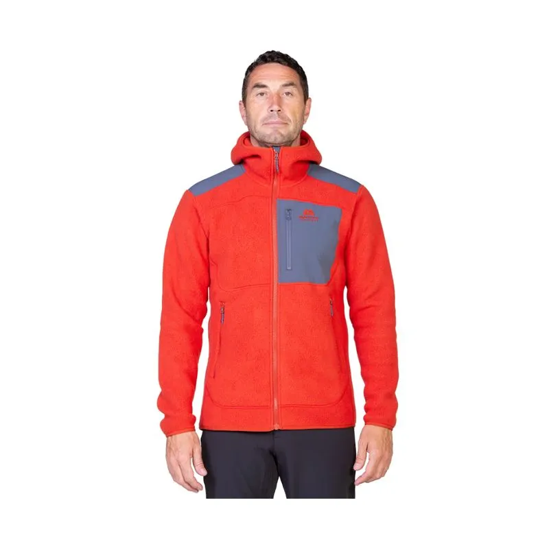 Forro polar MOUNTAIN EQUIPMENT Chaqueta con capucha Highpile para hombre (Red Rock/Ombre)