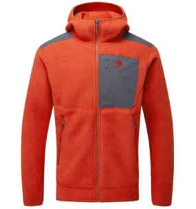 Forro polar MOUNTAIN EQUIPMENT Chaqueta con capucha Highpile para hombre (Red Rock/Ombre)