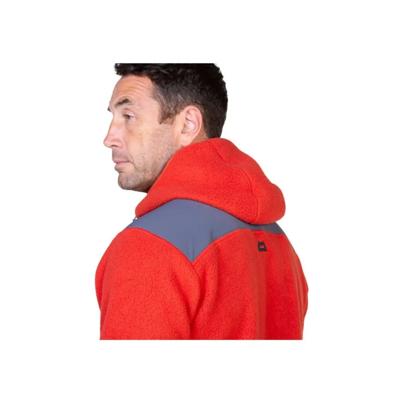 Forro polar MOUNTAIN EQUIPMENT Chaqueta con capucha Highpile para hombre (Red Rock/Ombre)