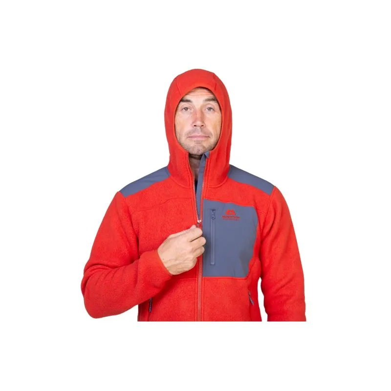 Forro polar MOUNTAIN EQUIPMENT Chaqueta con capucha Highpile para hombre (Red Rock/Ombre)