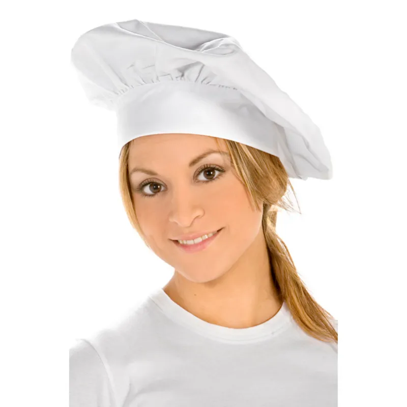 Gorro cocina unisex blanco de algodon- Dyneke