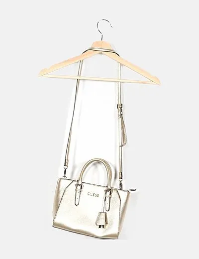 Guess Bolso dorado satchels