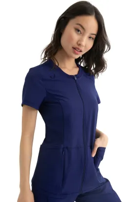 HeartSoul Zip Front Top in Navy