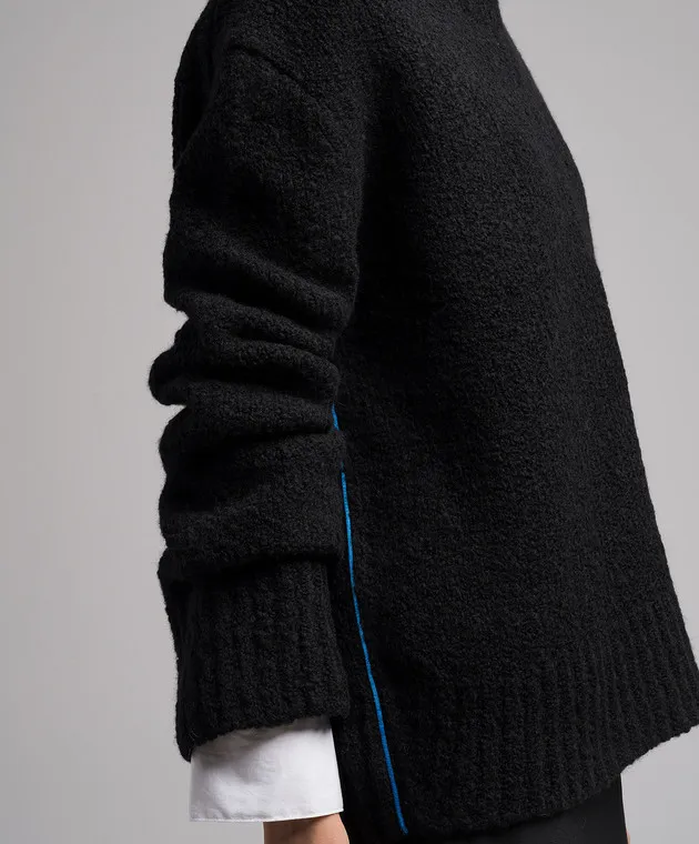 Helmut Lang Black sweater with contrasting trim