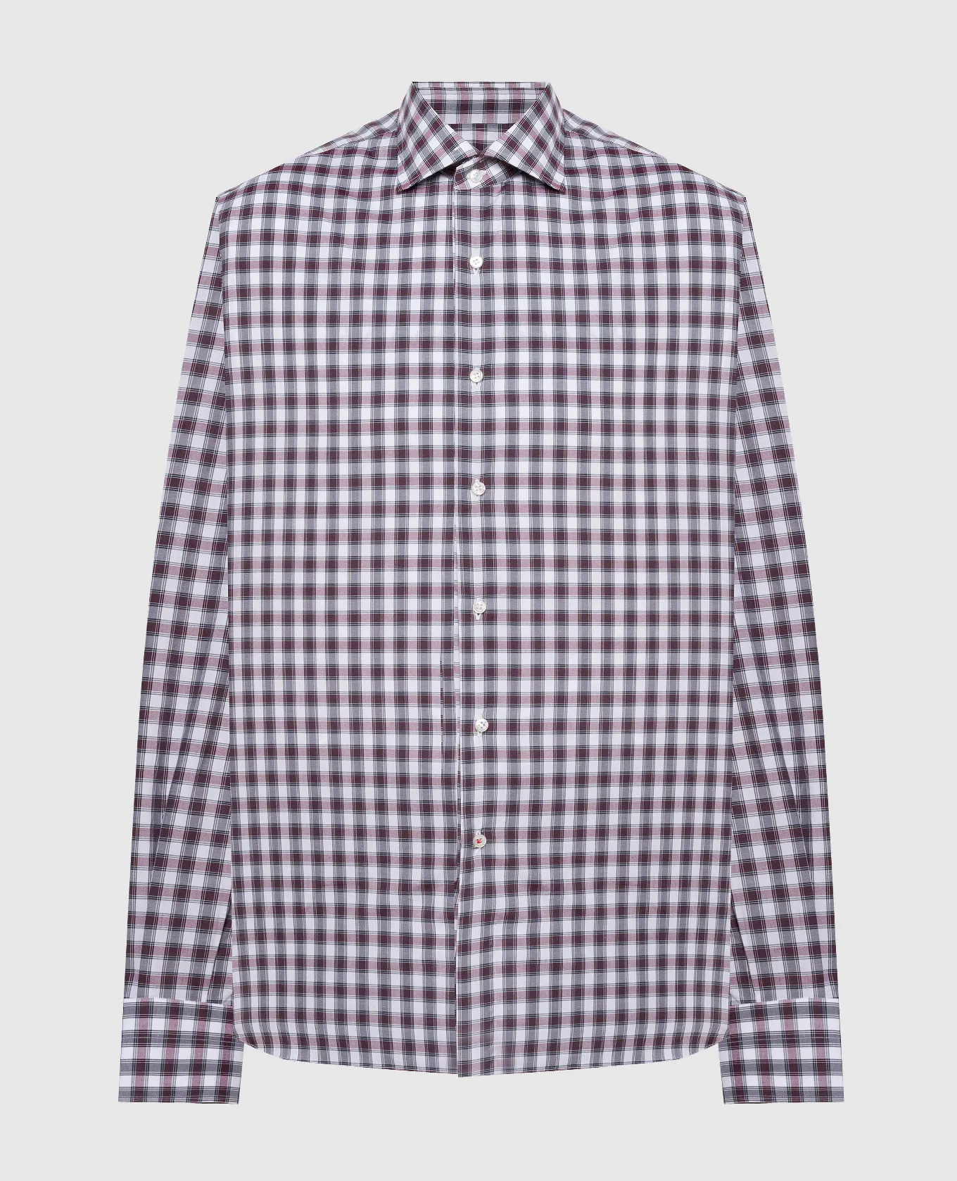 ISAIA White checked shirt
