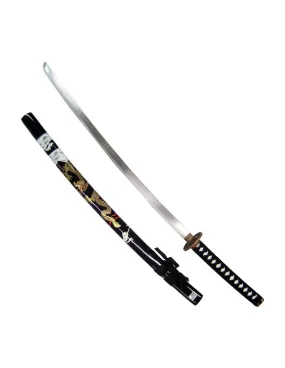 Katana ornamental del Dragón, vaina negra (102 cm.)