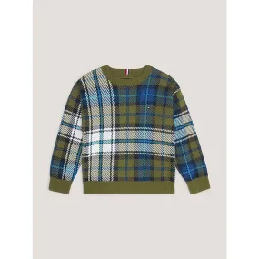 KB0KB08508 TARTAN SWEATER-PUTTING GREEN