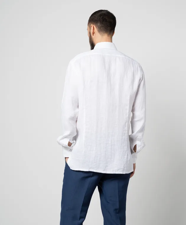 Kiton White linen shirt