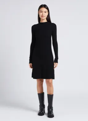 MAX MARA LEISURE PIREO - Vestido midi con cuello alto en negro