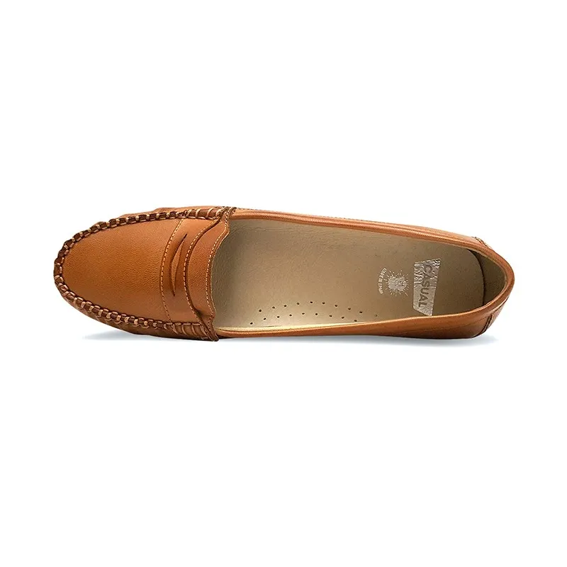 Mocasines Mujer Piel Blanda 903CA Cuero, de Casual