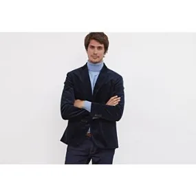 Navy Corduroy Blazer - LÉANDRUS
