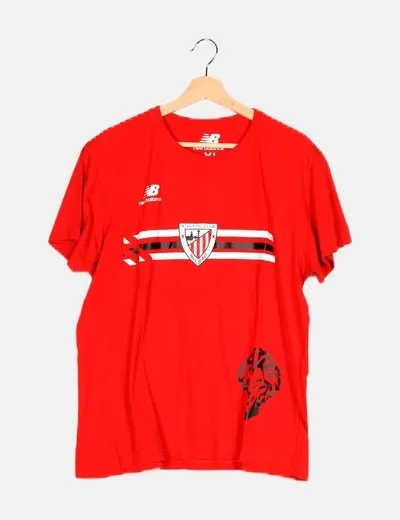 New Balance Camiseta roja estampada