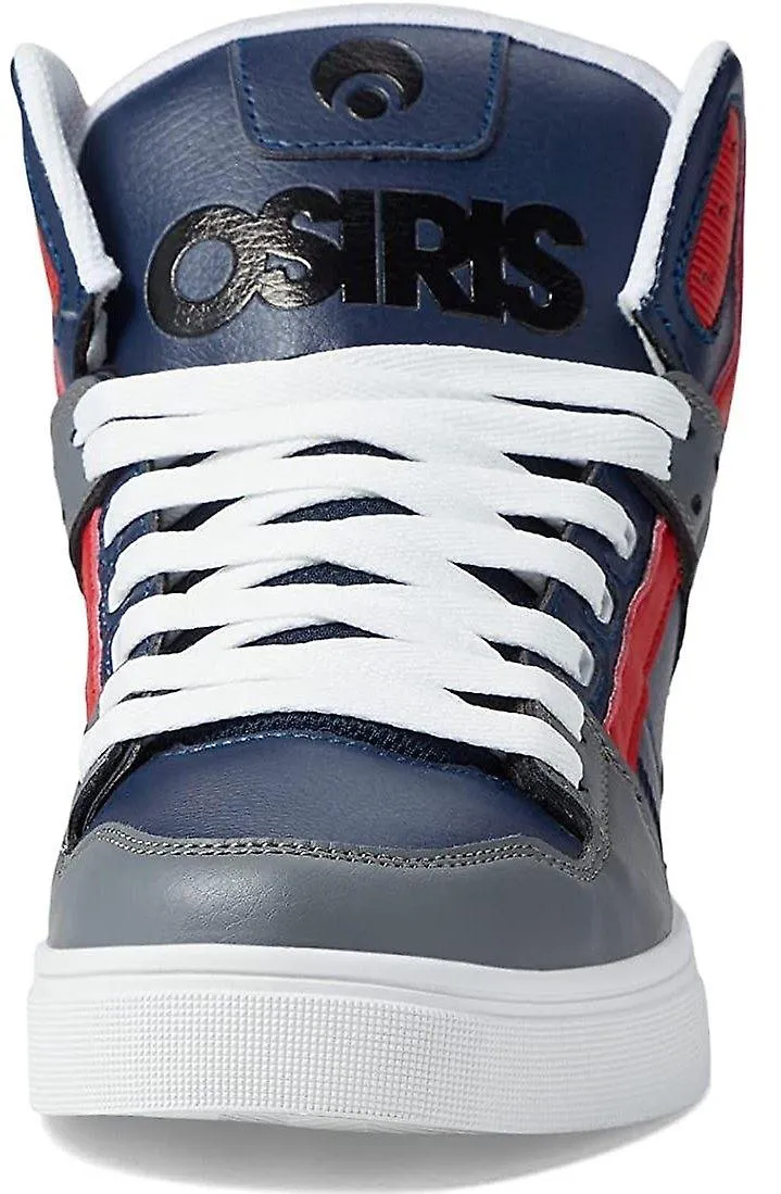 Osiris Clone Navy Red Grey Mens Hi Top Skate Trainers-9