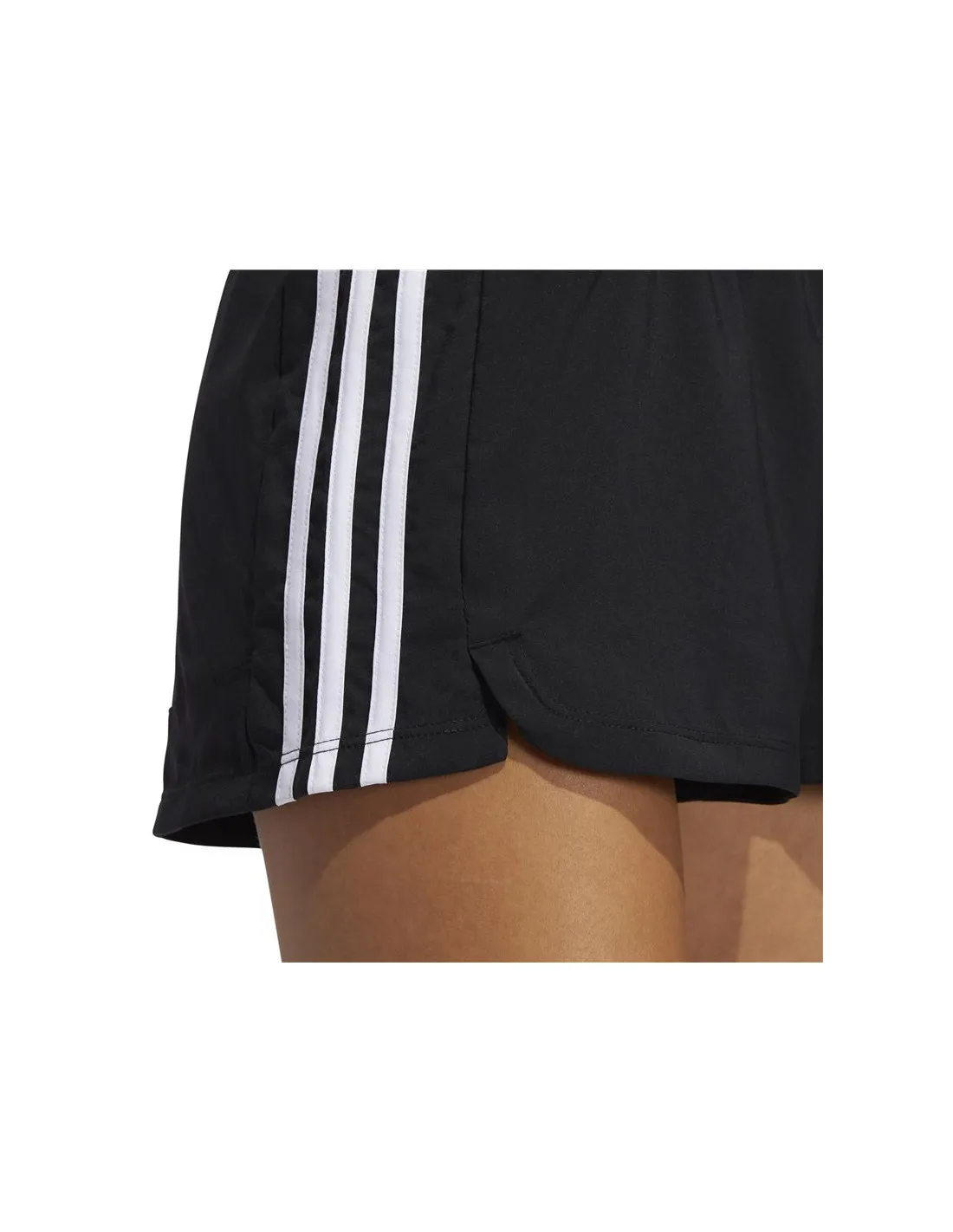 Pantalones cortos adidas Woven Pacer 3 Bandas W Black/White