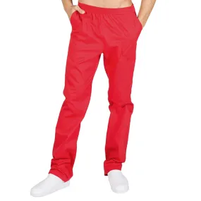 Pantalón laboral rojo con bolsillos y goma entera - Gary's